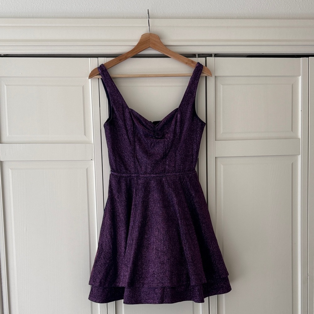 City Studio Sparkly Purple Party Dress